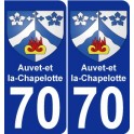 70 Auvet-et-la-Chapelotte blason autocollant plaque stickers ville