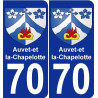 70 Auvet-et-la-Chapelotte stemma adesivo piastra adesivi città