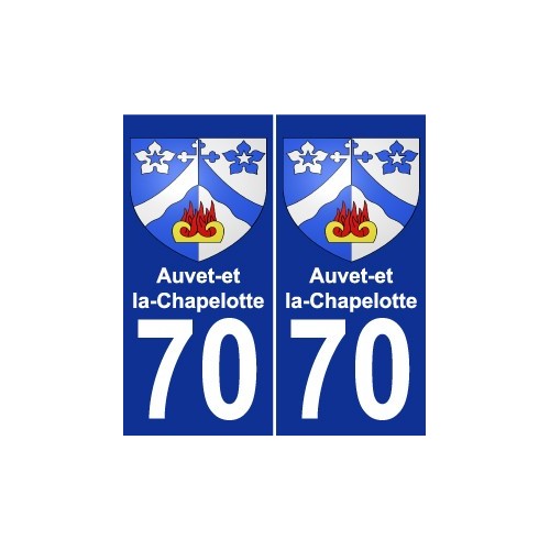 70 Auvet-et-la-Chapelotte wappen aufkleber typenschild aufkleber stadt