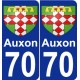 70 Auxon blason autocollant plaque stickers ville