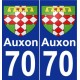 70 Auxon blason autocollant plaque stickers ville