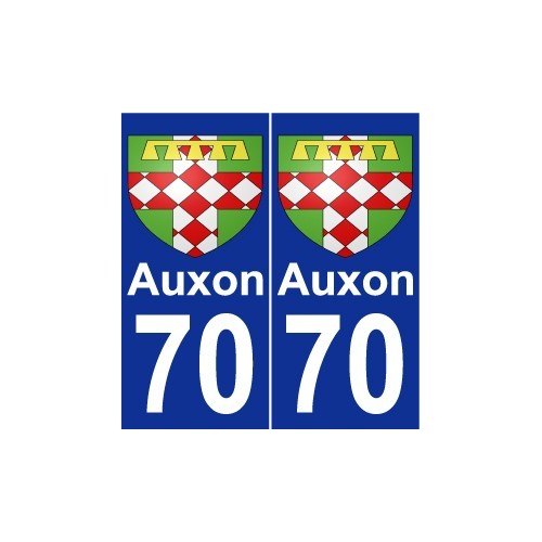 70 Auxon coat of arms sticker plate stickers city