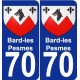 70 Bard-les-Pesmes coat of arms sticker plate stickers city