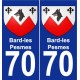 70 Bard-les-Pesmes blason autocollant plaque stickers ville