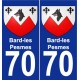 70 Bard-les-Pesmes stemma adesivo piastra adesivi città