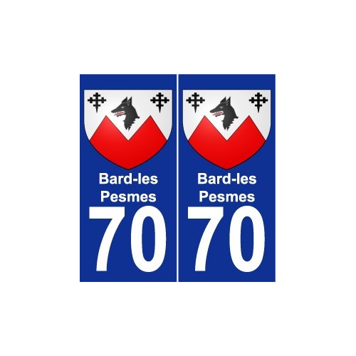 70 Bard-les-Pesmes coat of arms sticker plate stickers city