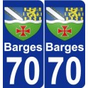 70 Barges wappen aufkleber typenschild aufkleber stadt