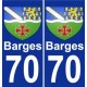 70 Barges stemma adesivo piastra adesivi città