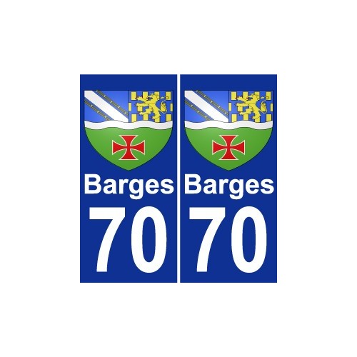 70 Barges blason autocollant plaque stickers ville