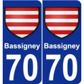 70 Bassigney blason autocollant plaque stickers ville