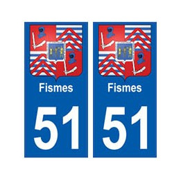 51 Fismes blason autocollant plaque stickers ville