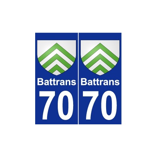 70 Battrans blason autocollant plaque stickers ville