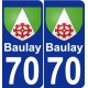 70 Baulay coat of arms sticker plate stickers city