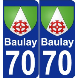 70 Baulay blason autocollant plaque stickers ville