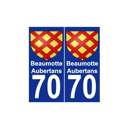 70 Beaumotte-Aubertans stemma adesivo piastra adesivi città