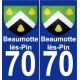 70 Beaumotte-lès-Pin stemma adesivo piastra adesivi città