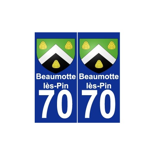70 Beaumotte-lès-Pin coat of arms sticker plate stickers city