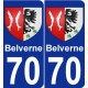 70 Belverne stemma adesivo piastra adesivi città