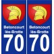 70 Betoncourt-lès-Brotte blason autocollant plaque stickers ville