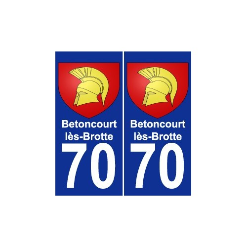 70 Betoncourt-lès-Brotte blason autocollant plaque stickers ville
