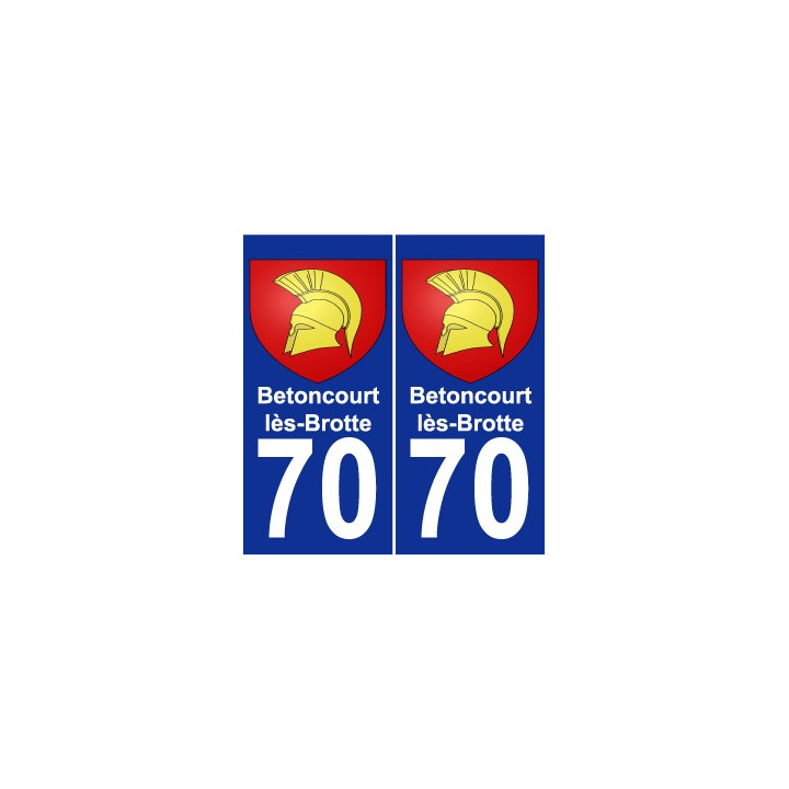 70 Betoncourt-lès-Brotte coat of arms sticker plate stickers city