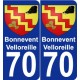 70 Bonnevent-Velloreille coat of arms sticker plate stickers city