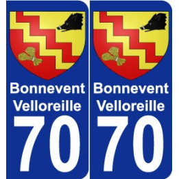 70 Bonnevent-Velloreille coat of arms sticker plate stickers city