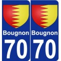 70 Bougnon coat of arms sticker plate stickers city