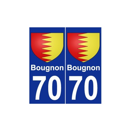 70 Bougnon stemma adesivo piastra adesivi città