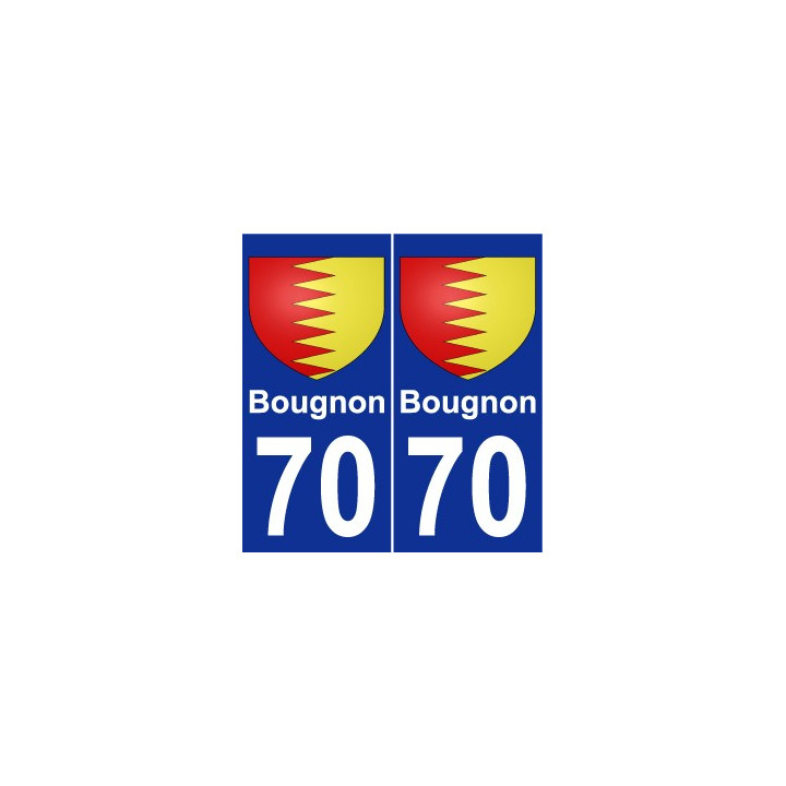 70 Bougnon coat of arms sticker plate stickers city