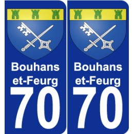 70 Bouhans-et-Feurg blason autocollant plaque stickers ville