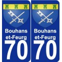 70 Bouhans-et-Feurg stemma adesivo piastra adesivi città