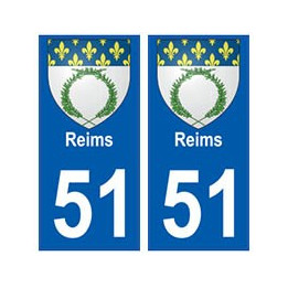 51 Reims blason autocollant plaque stickers ville