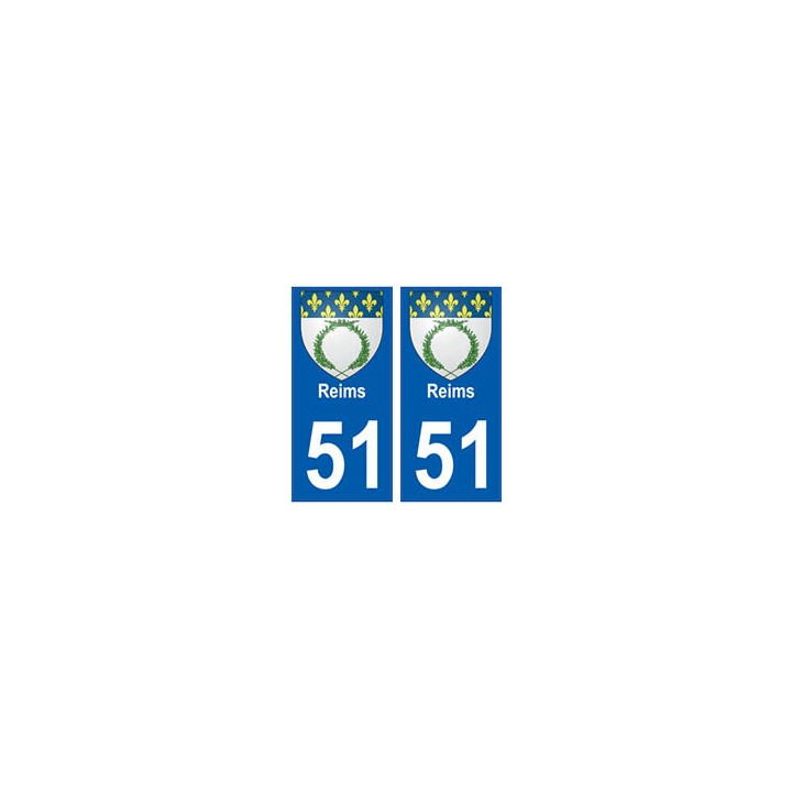 51 Reims blason autocollant plaque stickers ville