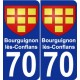 70 Bourguignon-lès-Conflans stemma adesivo piastra adesivi città