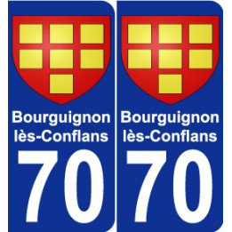 70 Bourguignon-lès-Conflans coat of arms sticker plate stickers city
