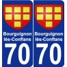 70 Bourguignon-lès-Conflans blason autocollant plaque stickers ville