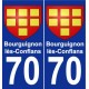 70 Bourguignon-lès-Conflans coat of arms sticker plate stickers city