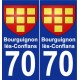 70 Bourguignon-lès-Conflans stemma adesivo piastra adesivi città