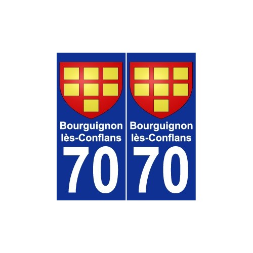 70 Bourguignon-lès-Conflans blason autocollant plaque stickers ville