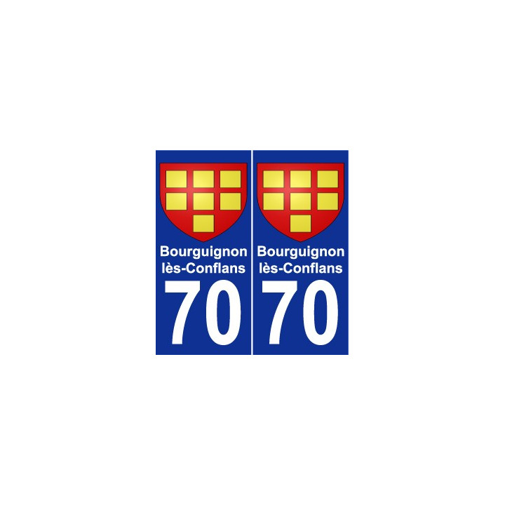 70 Bourguignon-lès-Conflans blason autocollant plaque stickers ville