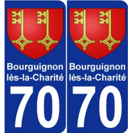 70 Bourguignon-lès-la-Charité blason autocollant plaque stickers ville