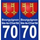 70 Bourguignon-lès-la-Charité blason autocollant plaque stickers ville
