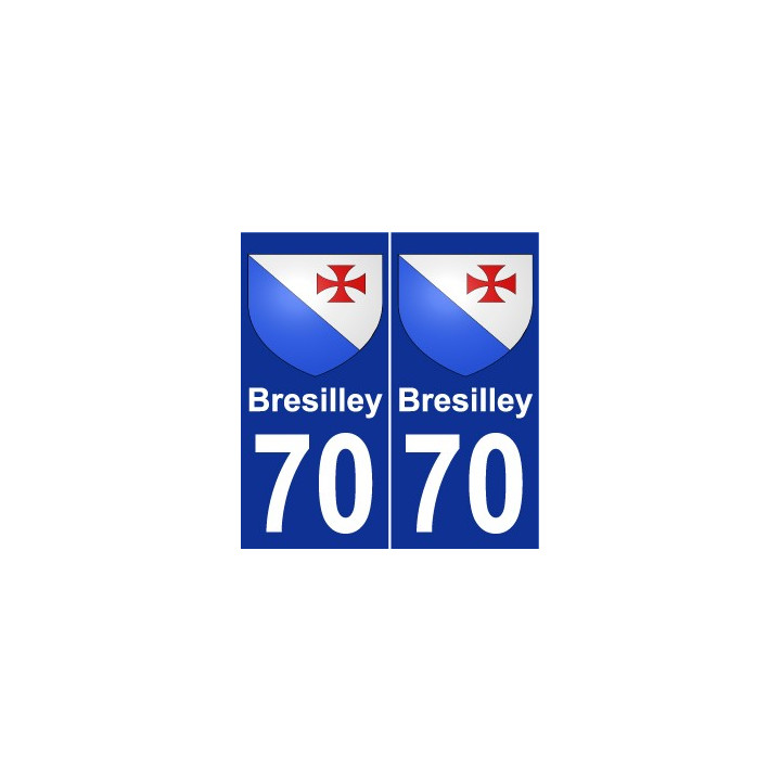 70 Bresilley coat of arms sticker plate stickers city