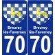 70 Breurey-lès-Faverney blason autocollant plaque stickers ville