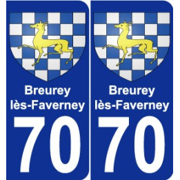 70 Breurey-lès-Faverney blason autocollant plaque stickers ville