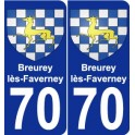 70 Breurey-lès-Faverney blason autocollant plaque stickers ville