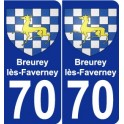 70 Breurey-lès-Faverney coat of arms sticker plate stickers city
