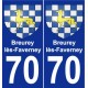 70 Breurey-lès-Faverney blason autocollant plaque stickers ville