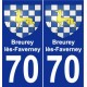 70 Breurey-lès-Faverney coat of arms sticker plate stickers city